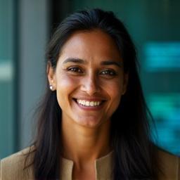 Portrait of CTO - Indian woman open-source contributor with confident smile