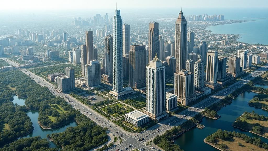 Static aerial view of Bandra Kurla Complex, Mumbai, highlighting Deepcode Driver Socket office location